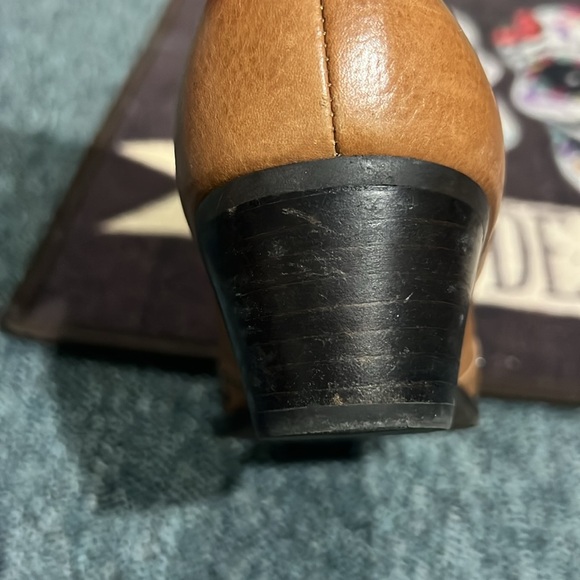 BOTKIER Women's Tammy Studded Western Boots 9.5 cognac tan line dance shoes - Picture 14 of 15